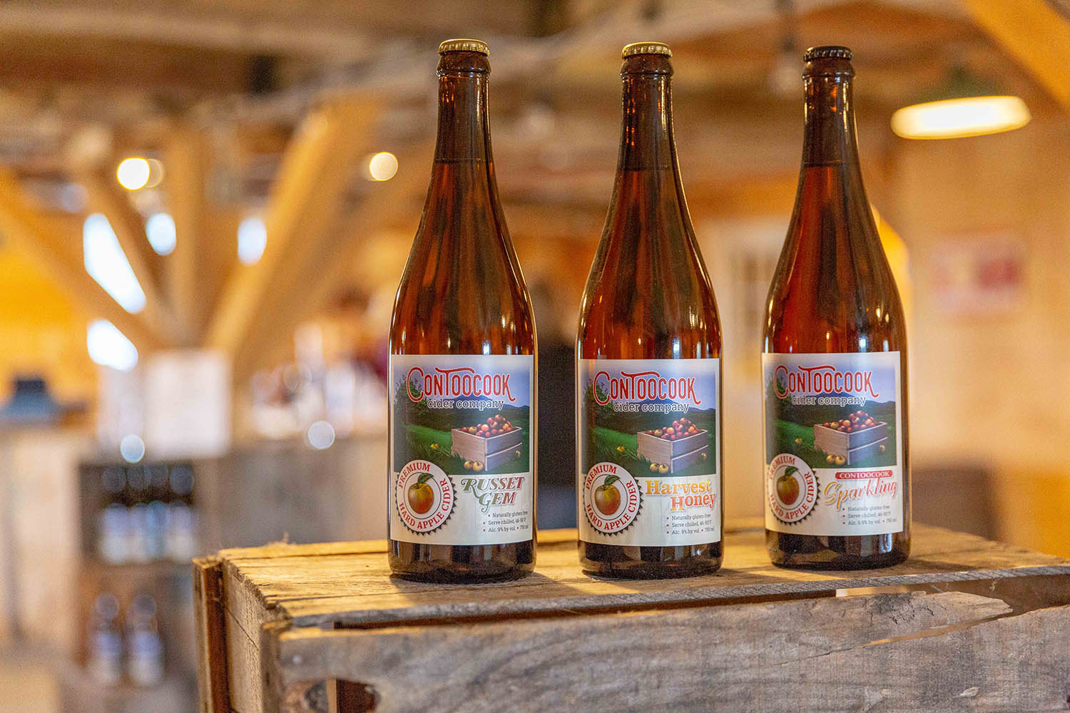 3 bottles of hard cider