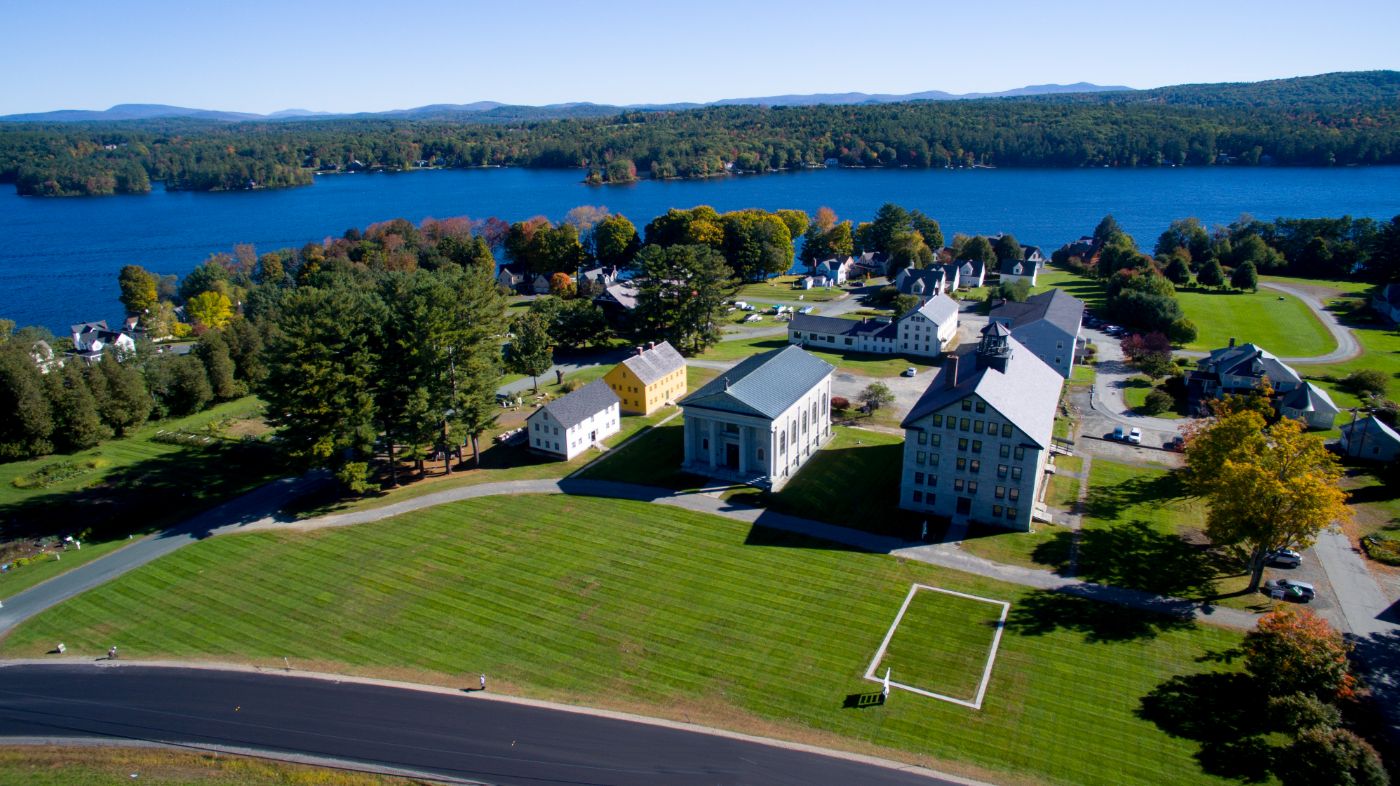 Aerial view of the Shaker Museum