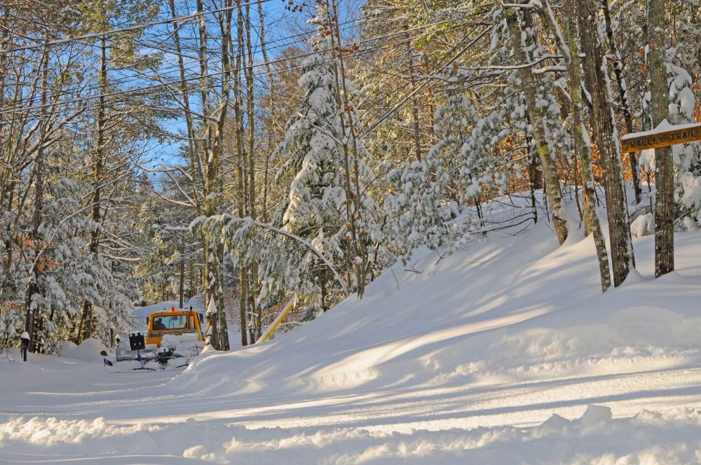 Freshly groomed trails