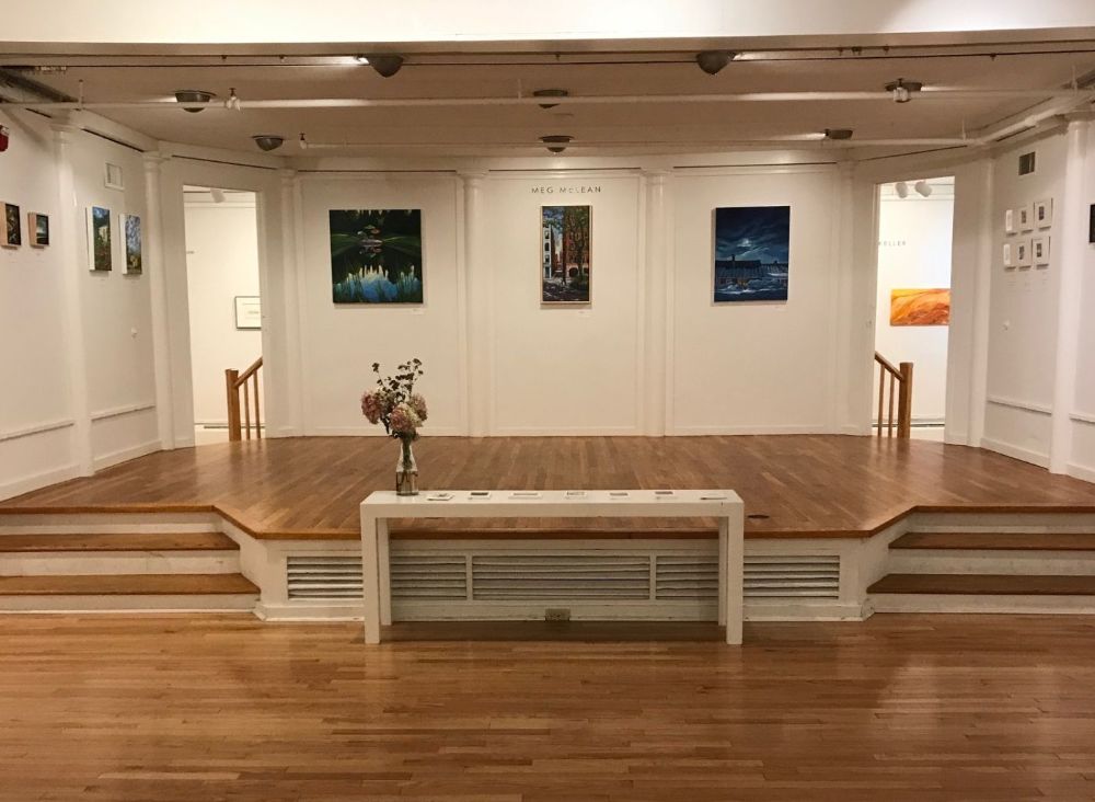 Stage in the Library Arts Center Gallery