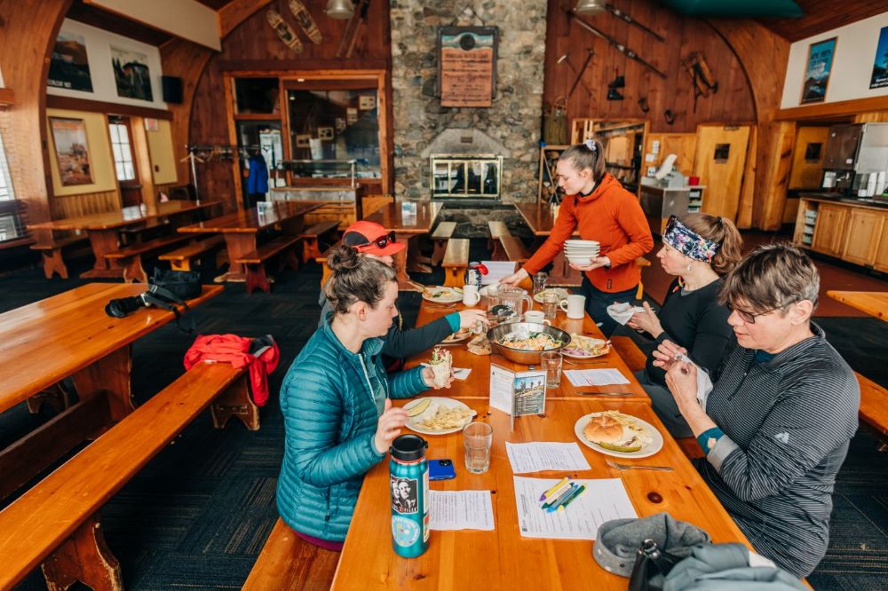 Breakfast and dinner are included in most room packages, and lunch is available for purchase at the Black Moose Deli, a full-service deli offering hearty trail lunches and a variety of hot and cold plates. Trail lunches can be ordered the night before for those planning an early start. Photo by Corey David Photography.