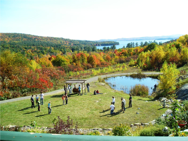 youth group retreat relaxing in sunshine at Coppertoppe
