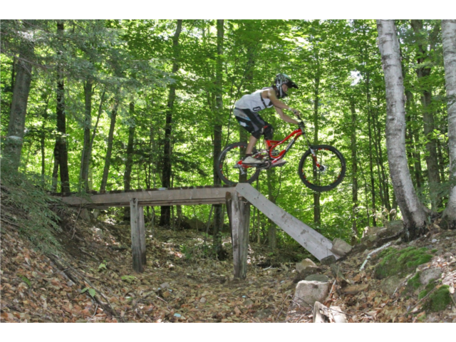 Attitash offers lift-serviced downhill and more traditional single-track mountain bike trail riding.