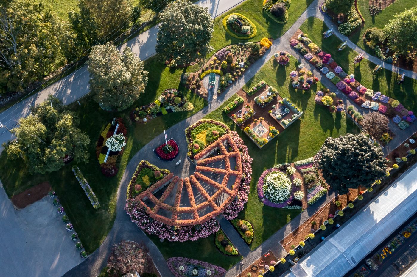 The display gardens at Pleasant View Gardens located in Loudon, NH.