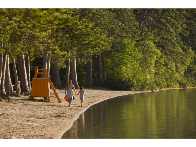 Beach area at White Lake State Park