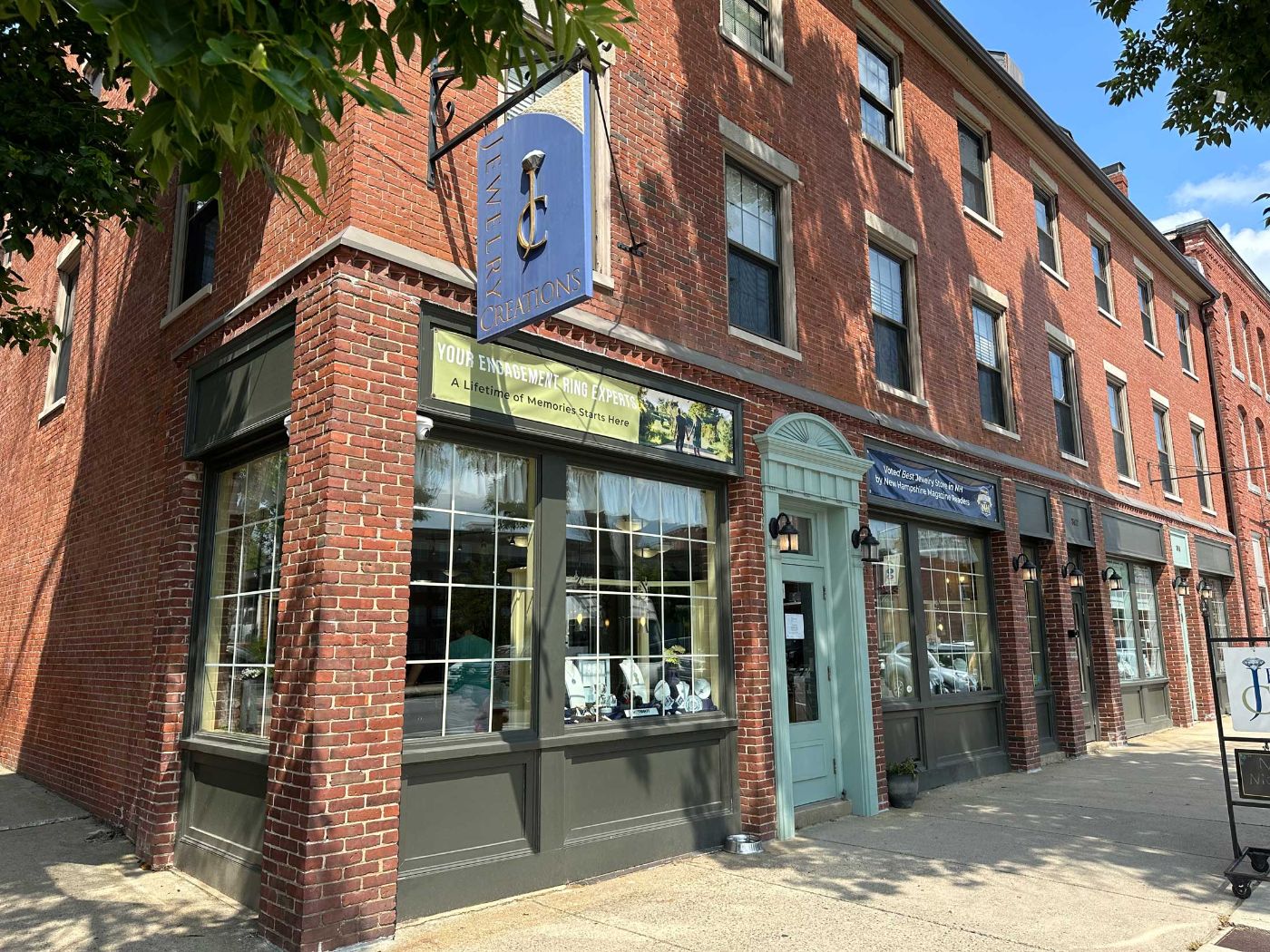 Jewelry Creations in downtown Dover NH, across from the Falls