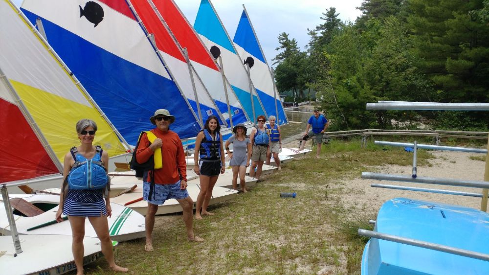 Sailing class for adults.