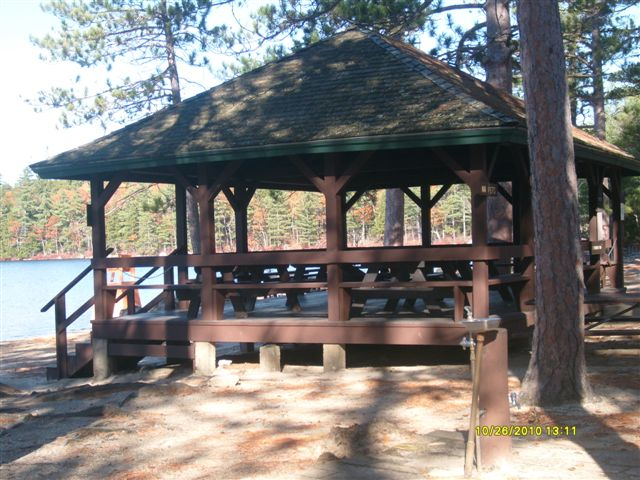 Group-use Pavilion (Eagle's Nest) at Wellington State Park.