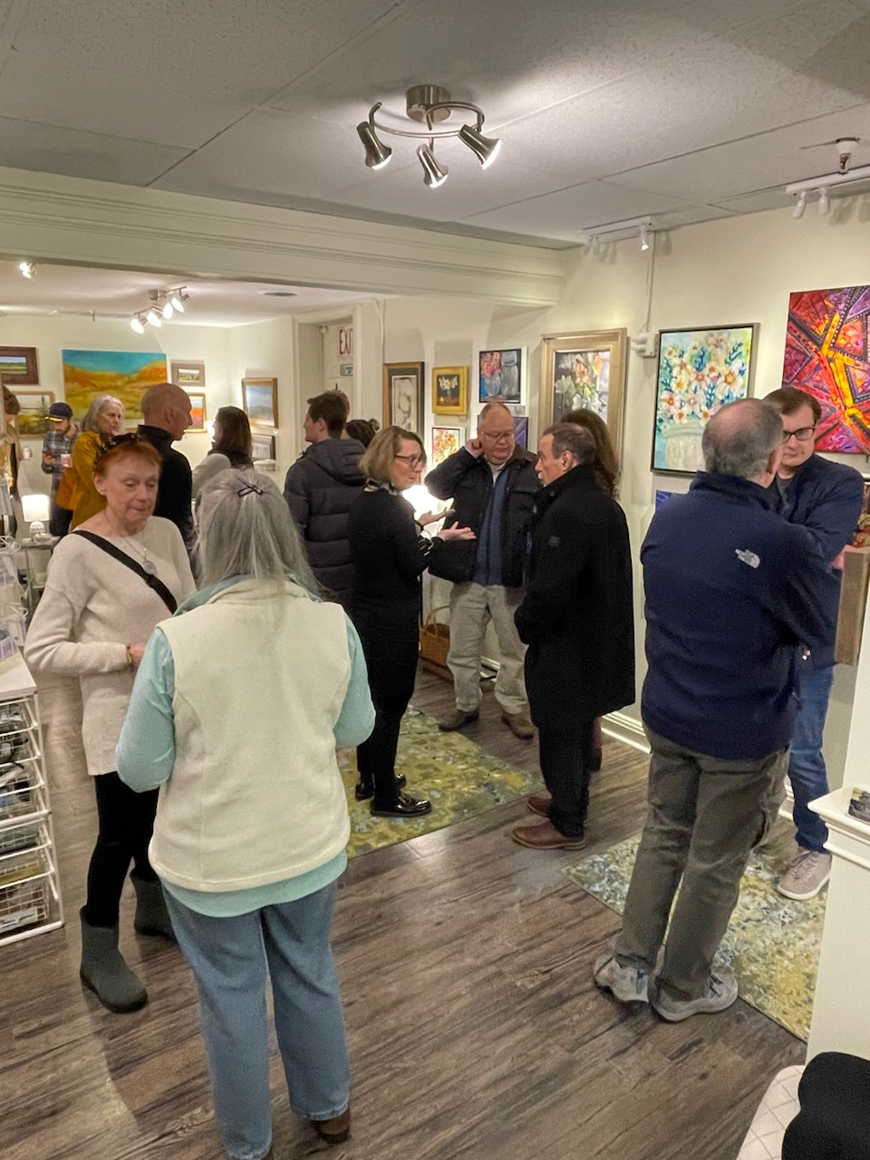 Art Reception Guests in the Studio Gallery
