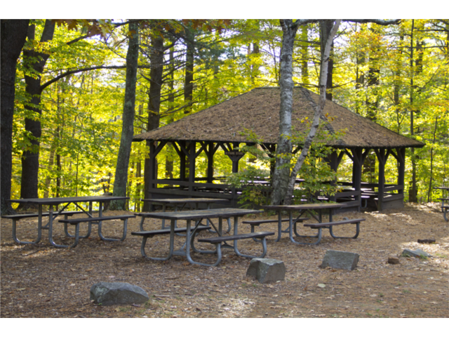 Small pavilion for group-use at Monadnock State Park.