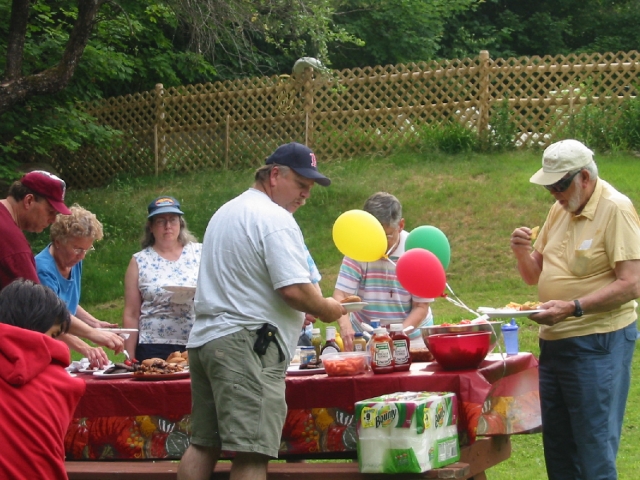 Enjoy a cook-out in our backyard!