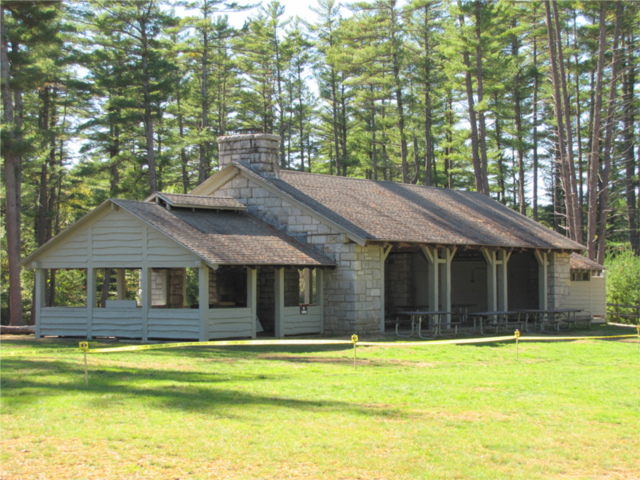 Large Pavilion at Bear Brook State Park.