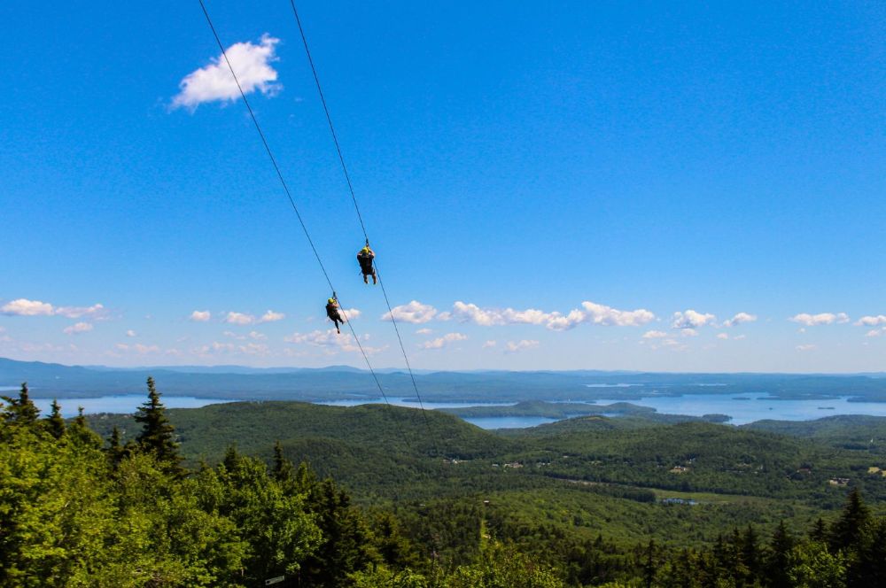 Fly down the mountain at high speeds on one of the longest zip lines in the country!