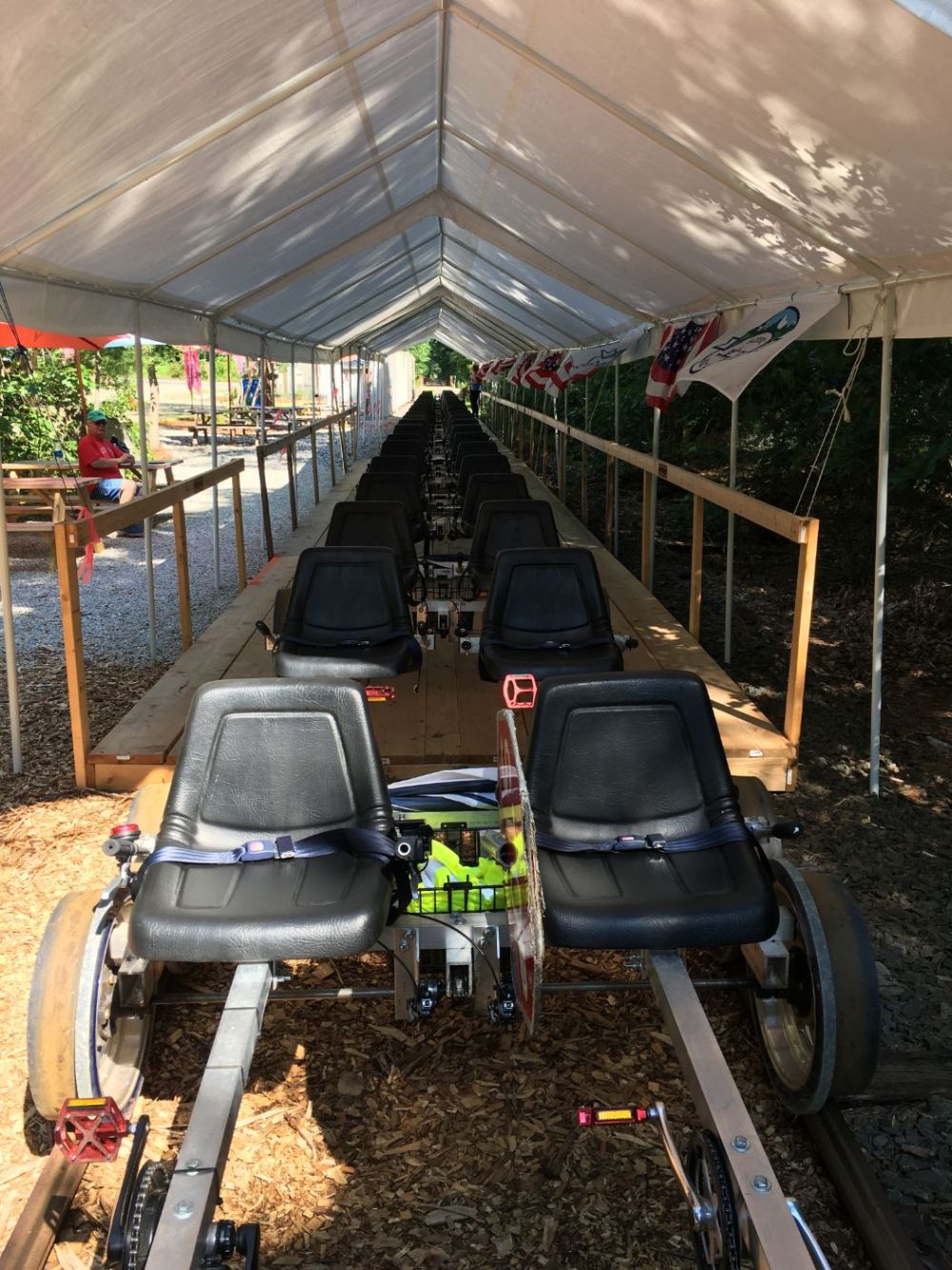 Our Fleet of RailBikes ready for the next tour.
