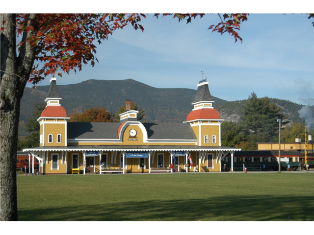 Our 1874 station in the center of North Conway Village.