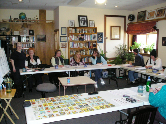 group studies Tarot reading techniques at Coppertoppe