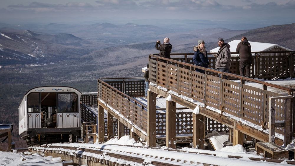 Great views from our mid-mountain winter destination. Waumbek Station.