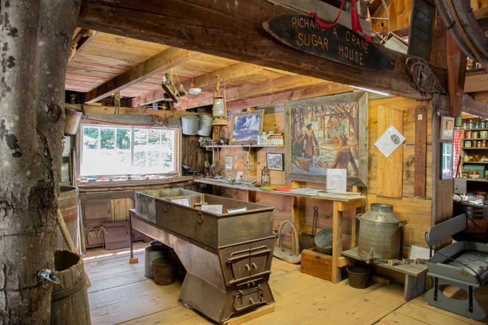 Visit our Barn Museum exhibit on the making of maple syrup.