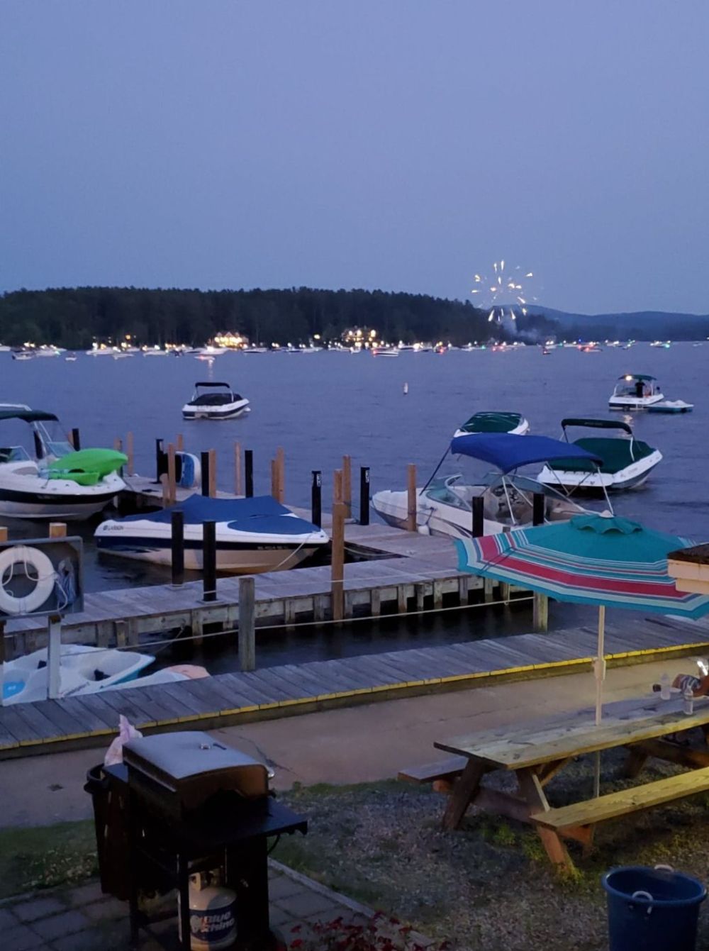Lake Winnipesaukee at dusk