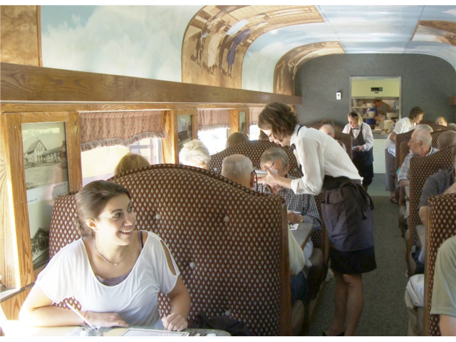Notch Train dining car,  the Hattie Evans