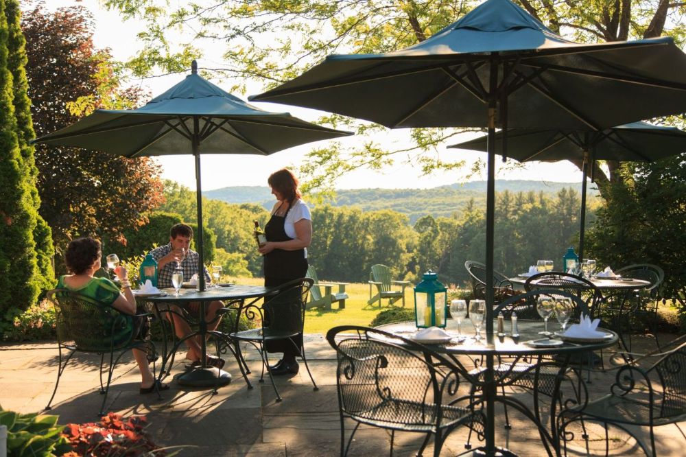 Enjoy the Fresh Air on the Outdoor Patio at Chesterfield Inn