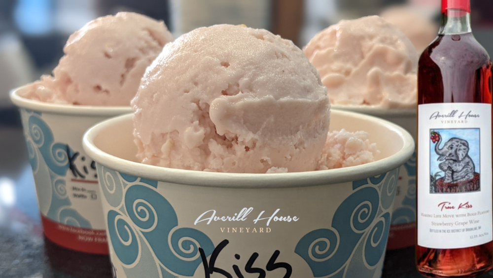 #WineCream ice cream at Averill House Vineyard