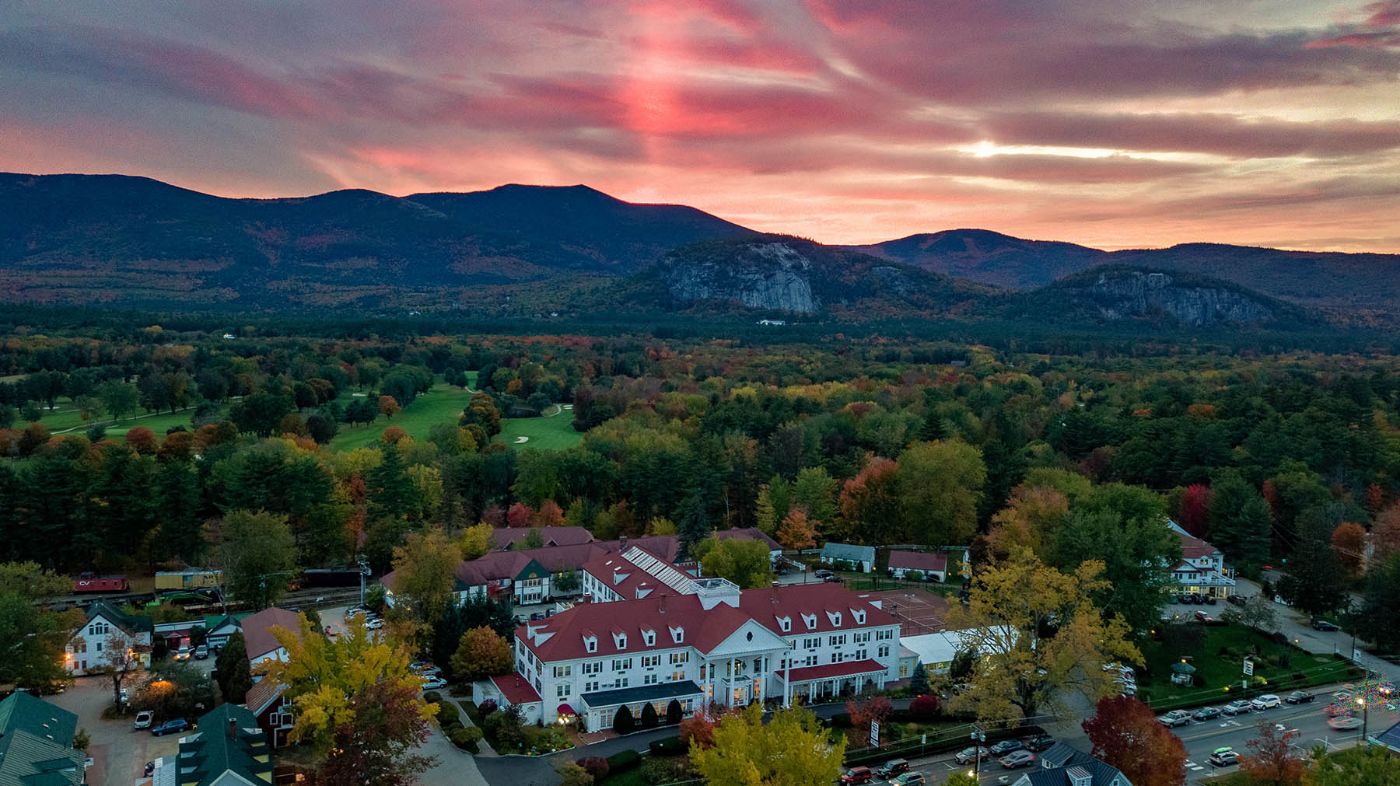 Eastern Slope Inn autumn aerial
