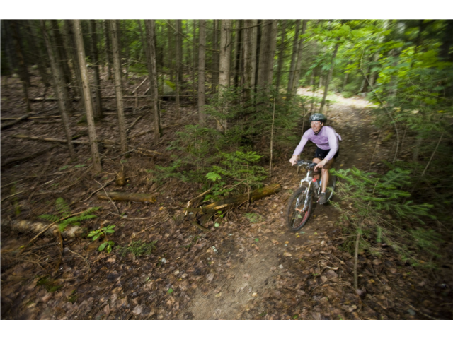 Mountain biking at Moose Brook State Park