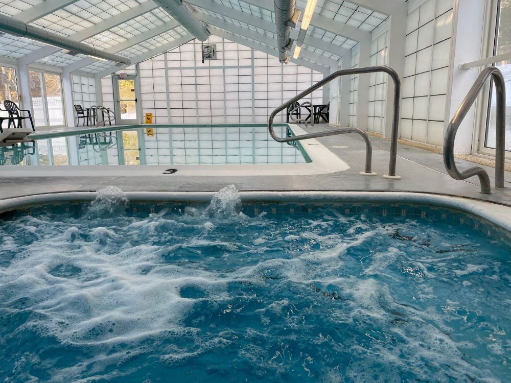 Indoor Hot tub open year round