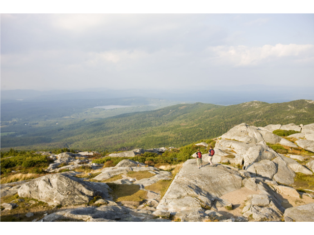 Hiking on Mount Monadnock, Monadnock State Park.