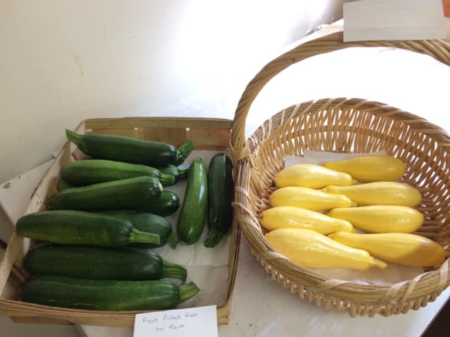 During the growing season, vegetables for sale at sugarhouse