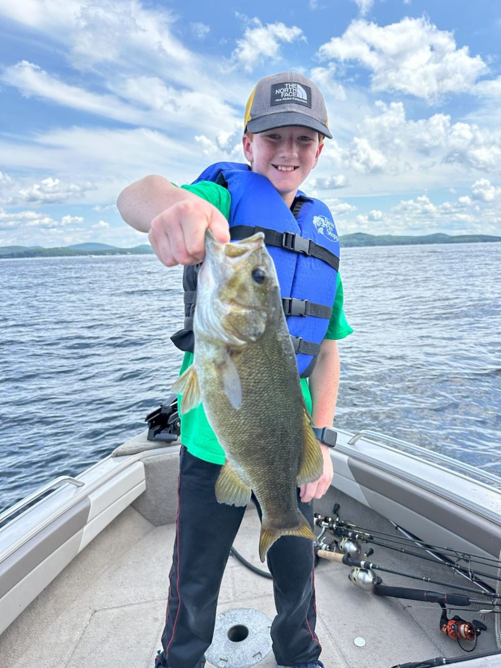 Catching big ones on Lake Winnipesaukee during the Poker Run