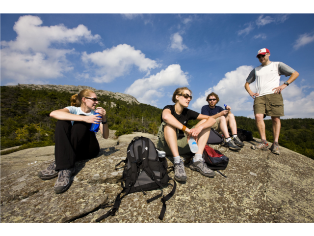Hiking on Mount Monadnock, Monadnock State Park.