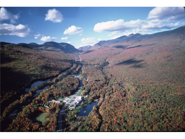 Aerial View of Indian Head Resort and Franconia Notch Parkway