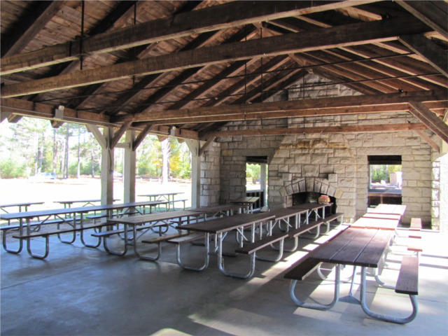 Large Pavilion at Bear Brook State Park.