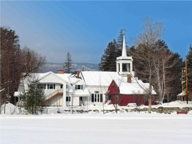 Winter shot of Jackson Village