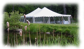 The lawn is large enough to accommodate festive tents as large as 80â€™ x 40â€™