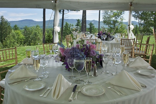 Tent Reception with Stunning Mountain Views