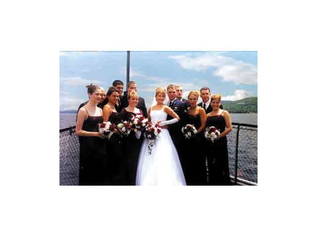 Bridal party on the bow