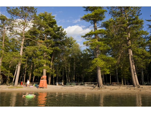 Beach area at White Lake State Park