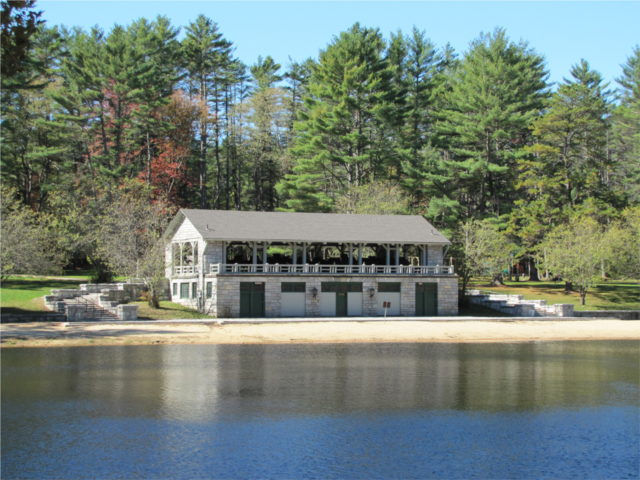 Small Pavilion on Catamount Pond. Bear Brook State Park.