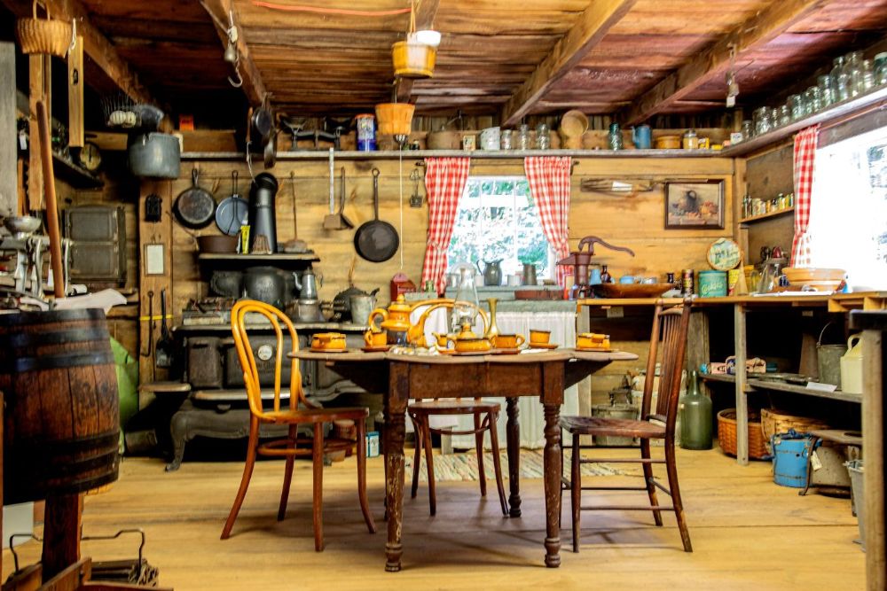 Another popular exhibit in the Barn Museum is "Grandma's Kitchen."