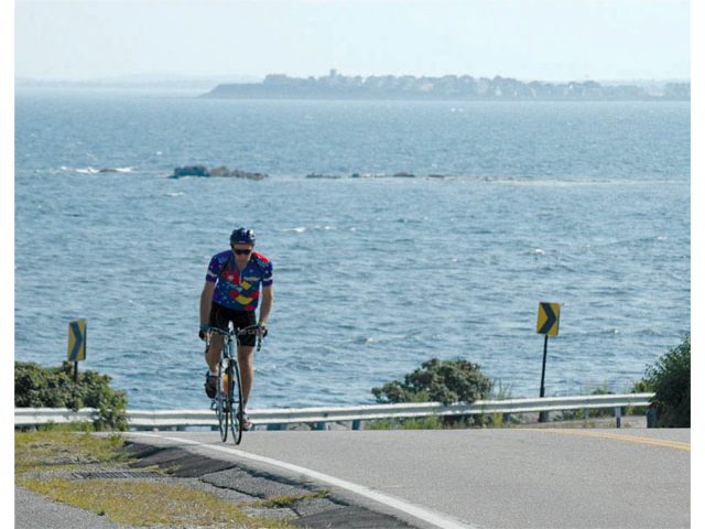 Cyclist on the Seacoast