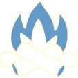 Illustrated campfire icon
