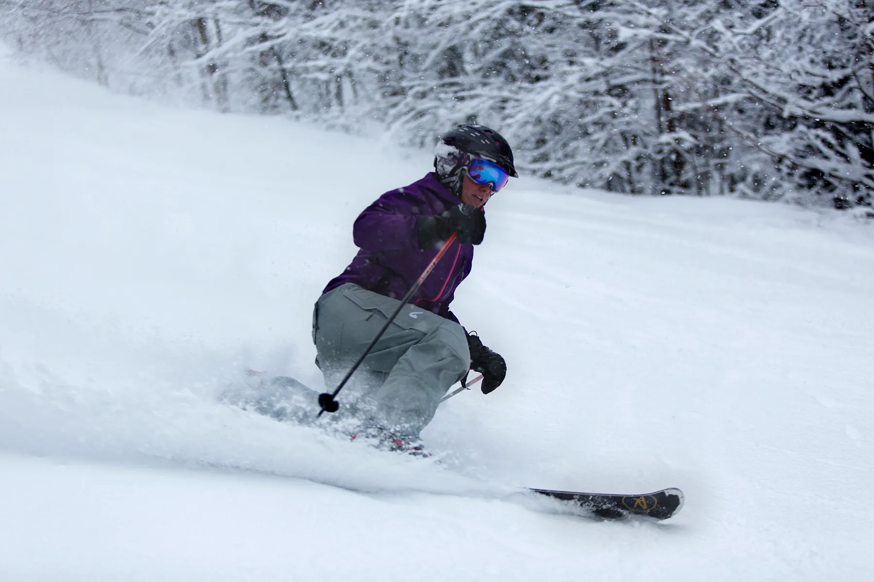 Skier downhill skiing