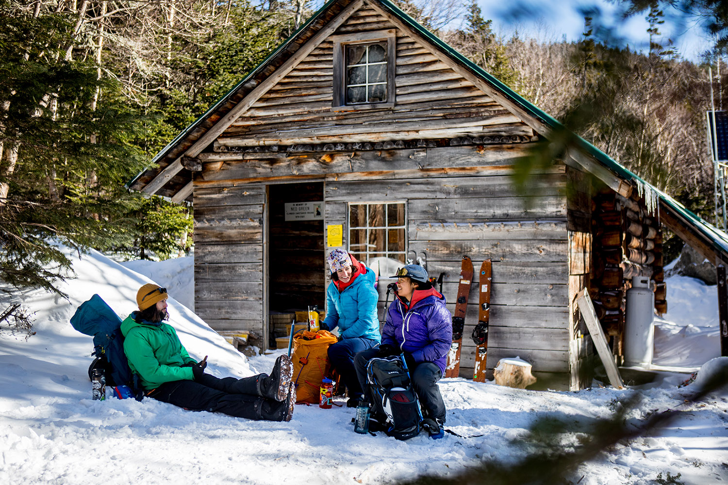 Hikers in the snow
